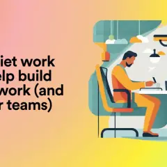 A man works at his desk, a perfect time to focus on what to do when work is slow and improve team happiness.