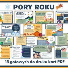 Pory roku do druku: wiosna, lato, jesień, zima. Poznaj ciekawostki o każdej porze roku i dowiedz się, dlaczego się zmieniają.
