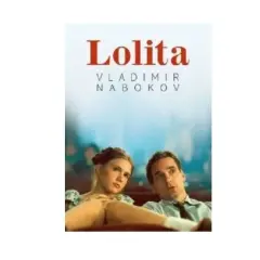 Plakat filmu "Lolita" na podstawie powieści Vladimira Nabokova. Na pierwszym planie siedząca para: młoda dziewczyna i starszy mężczyzna.