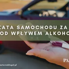 Konfiskata samochodu za jazdę pod wpływem alkoholu. Kluczyki w dłoni, symbol utraty pojazdu.