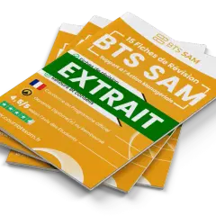 Extrait de fiches de révision BTS SAM, idéal pour préparer votre lettre de motivation. Support complet avec avis étudiants.