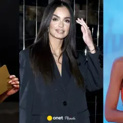 Klaudia El Dursi kiedys, w trzech odsłonach: jako prowadząca "Top Model", w eleganckiej marynarce i w zjawiskowej, pomarańczowej kreacji.