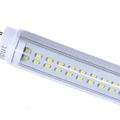 Świetlówka LED z napisem "Input" na jednym końcu. Zastanawiasz się, czy to świetlówka led zasilanie jednostronne czy dwustronne?