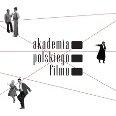Kolaż postaci z filmów, z napisem "akademia polskiego filmu".