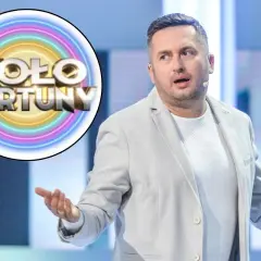 Norbi z Koła Fortuny w jasnej marynarce, z gestem dłoni, zastanawia się, dlaczego.