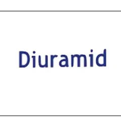 Niebieski napis "Diuramid" na białym tle.