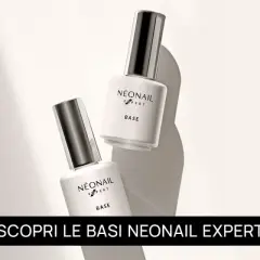 Due boccette di base coat Neonail Expert, perfette per preparare le unghie. Ricorda che la base coat va sgrassata per un risultato impeccabile.