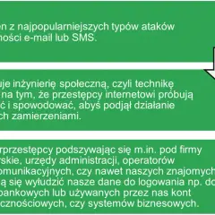 Phishing to atak oparty na SMS/e-mail, wykorzystujący inżynierię społeczną do oszustwa. Cyberprzestępcy podszywają się pod firmy, urzędy, znajomych, by wyłudzić dane logowania.