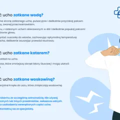 Mężczyzna zatyka uszy, czując dyskomfort. Ilustracja do artykułu o problemach z uszami.