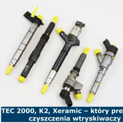 Pięć wtryskiwaczy z żółtymi końcówkami. Czy TEC 2000, K2, Xeramic to najlepsze preparaty do czyszczenia wtryskiwaczy?