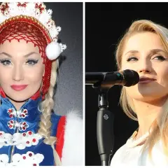 Cleo przed operacjami w tradycyjnym stroju i na scenie.