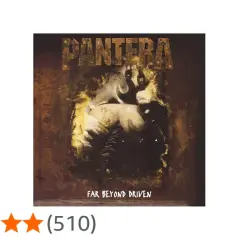 Copertina album Pantera "Far Beyond Driven", con un'immagine astratta e inquietante.
