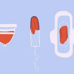 Aplikacja Flo pomaga wybrać najlepszy produkt menstruacyjny: kubeczek, tampon lub podpaskę.