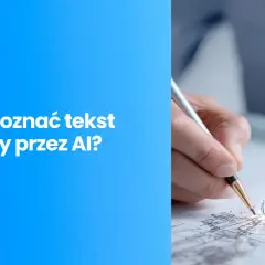Sztuczna inteligencja co każdy powinien wiedzieć: jak rozpoznać tekst napisany przez AI? Dłoń człowieka i robotyczna ręka tworzą szkic.