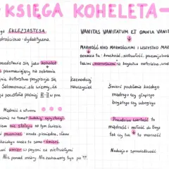 Księga Koheleta streszczenie: mądrość, przemijanie, marność dóbr doczesnych i nadzieja na sprawiedliwość.