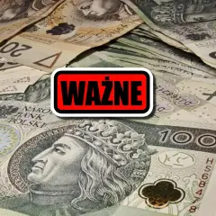 Stos banknotów 100 zł i 20 zł. Napis "WAŻNE" sugeruje informacje o najbezpieczniejszych bankach w Polsce.