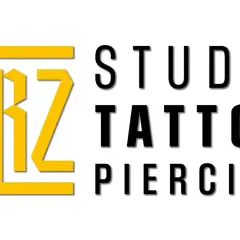 Logo studia tatuażu i piercingu "KRZ STUDIO TATTOO PIERCING" na białym tle.