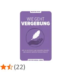 Buchcover "Wie geht Vergebung" von Martina Nohl. Wer nicht verzeihen kann, straft sich selbst. Hier lernst du, wie du inneren Frieden findest.