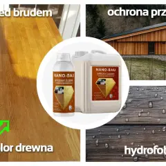 Olej do drewna ożywia kolory, chroni przed brudem i mchami, tworząc hydrofobową powłokę.