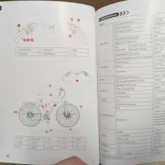 Technische Daten eines Fahrrads, inklusive Details zur Garantie.