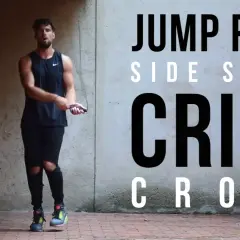 A man in athletic wear performs a jump rope routine, showcasing a "Criss Cross" move. He's as agile as Mike Tyson in his prime, mastering the jump rope.