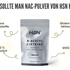 HSN NAC-Pulver: Ohne Zusatzstoffe, 100% pflanzlich, gluten- & laktosefrei, GVO-frei. Was ist das? Ein Premium-Produkt für deine Ernährung.