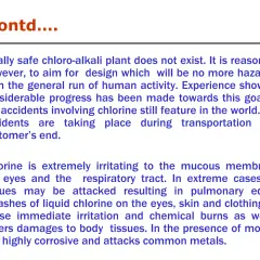 Texte sur l'intoxication au chlore : les accidents impliquant le chlore sont fréquents, causant des brûlures et des dommages aux tissus. Le traitement est essentiel.