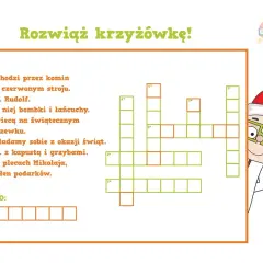 Rozwiąż świąteczne krzyżówki! Wesoła zabawa z Mikołajem i podpowiedziami do hasła.