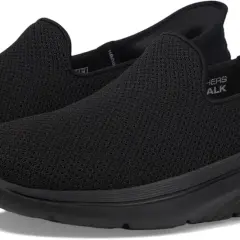 Zapatillas negras Skechers Arch Fit 2.0, cómodas y fáciles de poner, ideales para caminar.