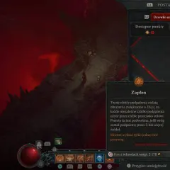 Diablo 2 czarodziejka build: drzewko umiejętności z pasywną mocą "Zapłon" zwiększającą obrażenia od podpalenia.