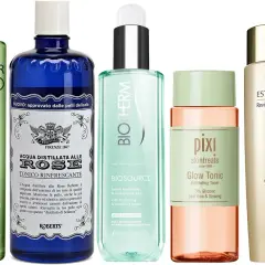 Cinque flaconi di tonico per il viso: Garnier, Roberts, Biotherm, Pixi e Estée Lauder. Cos'è il tonico? Un passo essenziale per una pelle radiosa.