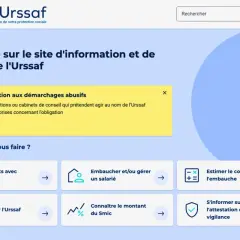 Page d'accueil Urssaf : informations, services, et une alerte sur les démarchages abusifs. Utile pour trouver un modèle lettre urssaf gratuite.