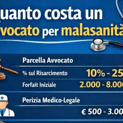 Costi per avvocati per errori medici: parcella, percentuale sul risarcimento e forfait iniziale.