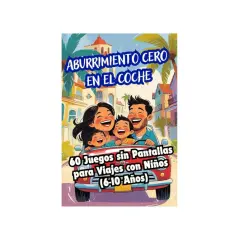 Familia feliz en coche, disfrutando de juegos para el coche niños sin pantallas. ¡Adiós al aburrimiento en viajes!