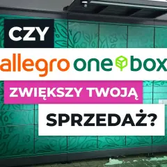 Allegro One Box: ile czasu na odbiór? Zielone strzałki sugerują wzrost sprzedaży dzięki tej opcji.