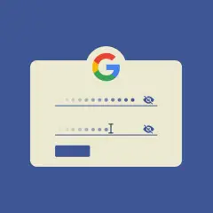 Ikona Google i pola do wprowadzania danych sugerują proces odzyskiwania konta Google.
