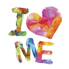 Kolorowe litery tworzą napis "I LOVE ME", symbolizujący egoizm w związku.
