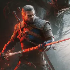 Geralt z Rivii gotów do walki z potworem w mrocznym lesie. Fani wyczekują premiery Wiedźmin 4.