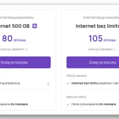Internet bez limitu prędkości i danych za 105 zł/mies. To idealna opcja, jeśli potrzebujesz play internet mobilny bez limitu.