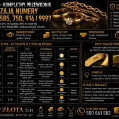 Przewodnik po próbach złota: 333, 375, 585, 750, 916, 999. Dowiedz się, co oznaczają numery i jak wpływają na wartość biżuterii.