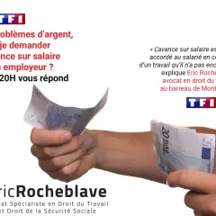 Main d'un homme tenant des billets d'euros, illustrant une demande d'acompte sur salaire. TF1 et Eric Rocheblave, avocat, expliquent.