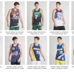 Kolekcja koszulek do koszykówki Mitchell & Ness: od klasycznych All-Star po stroje drużynowe.