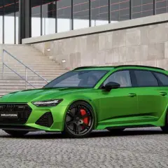 Audi RS6 verde vibrante, un coche familiar con una potencia desatada.