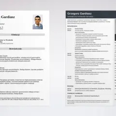 CV Grzegorza Gardiasza, doświadczonego koordynatora sprzedaży, z kluczowymi umiejętnościami i doświadczeniem. Idealne do wysłania w mailu z CV.