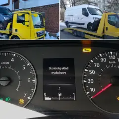 Renault Master 2.3 dCi z usterką wtrysku na lawecie. Kontrolka "Skontroluj układ wydechowy" świeci się.