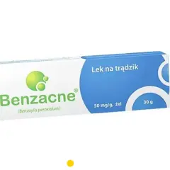 Opakowanie leku Benzacne na trądzik. Wiele osób szuka benzacne opinie, by ocenić jego skuteczność w walce z niedoskonałościami.