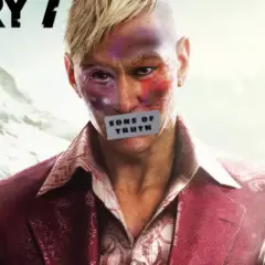 Pagan Min z zakrytymi ustami, z napisem "Sons of Truth". Czy to zapowiedź Far Cry 7 kiedy?