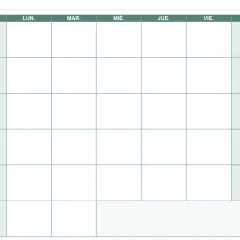 Plantilla de calendario vacía para planificar el mes de diciembre y enero.