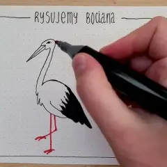Bocian krok po kroku: Jak narysować symbol wiosny z dzieckiem?