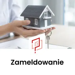 Ręce trzymają model domu i klucze. Czy można się zameldować w budynku bez odbioru?